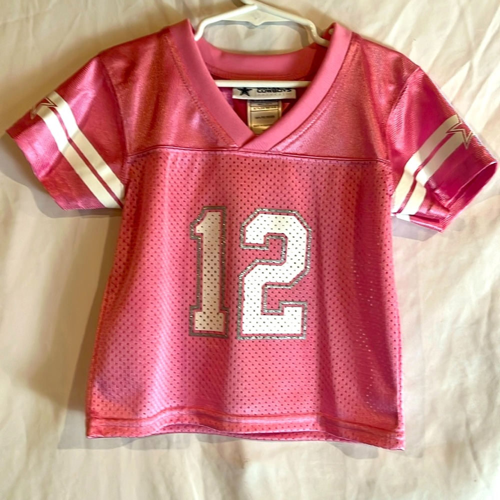 Dallas cowboys pink jersey size 2T